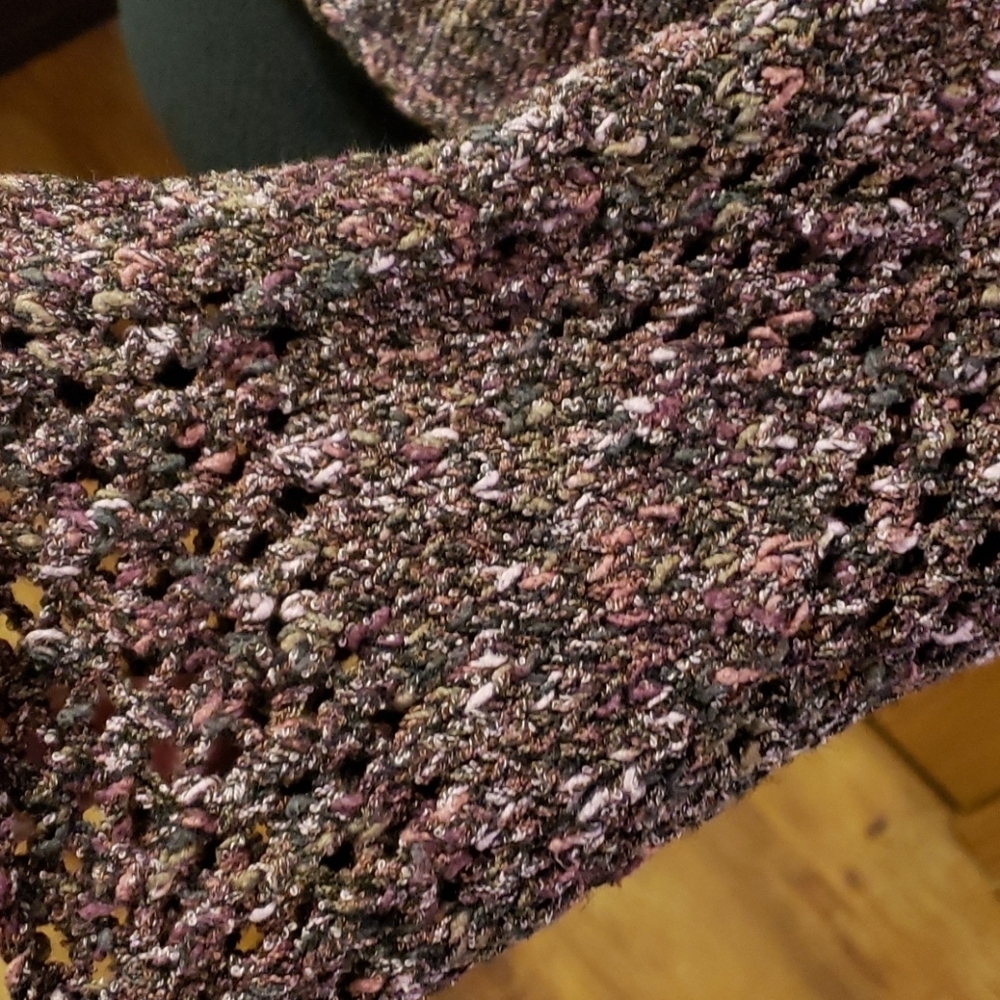 J.jill knit variegated purple crew neck sweater š - Picture 3 of 6
